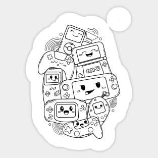 Gamepad doodle illustration Sticker